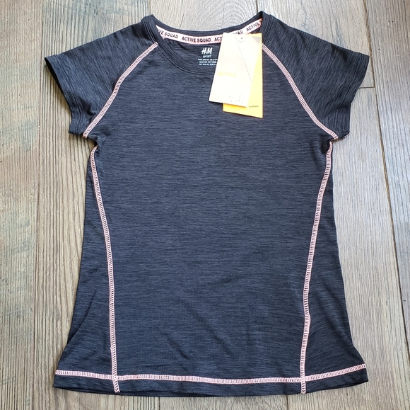 H&M girls Active tshirt Size 8/10 - Picture 1 of 3